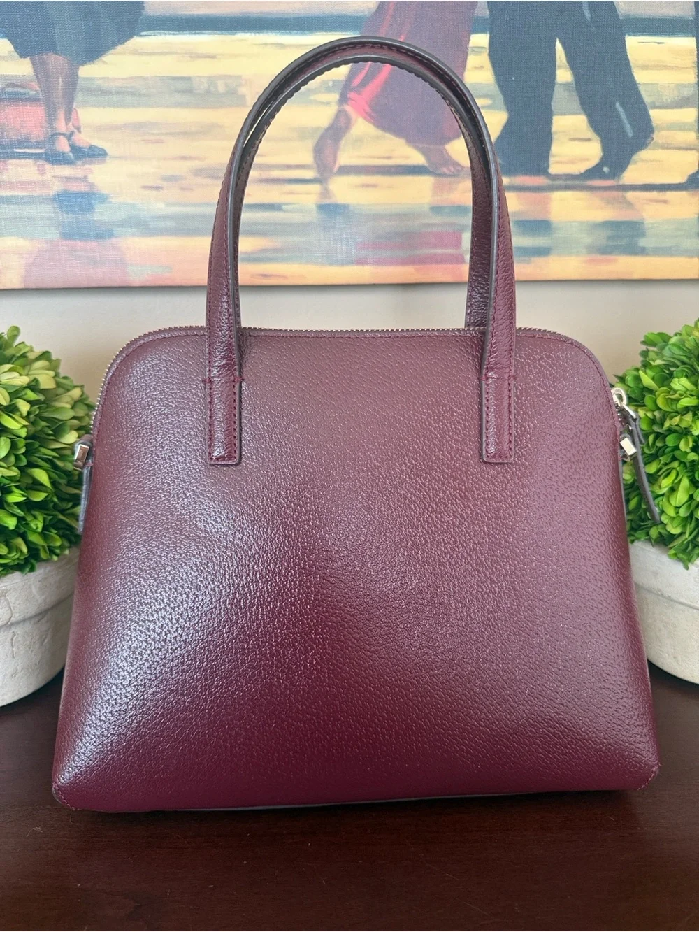 KATE SPADE ♠️ New York 🍒 CHERRYWOOD 🍒 MAISE MATTHEWS STREET SATCHEL BAG🌟EUC🌟